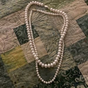 2 real pearl necklaces